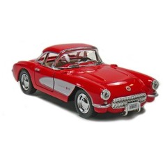 New Kinsmart 1957 Chevrolet Corvette Chevy Diecast Model Toy Car 1:34 Red