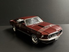 1969 Ford Mustang Boss 429 Code 50746 Royal Maroon 1/18 Auto World HTF !
