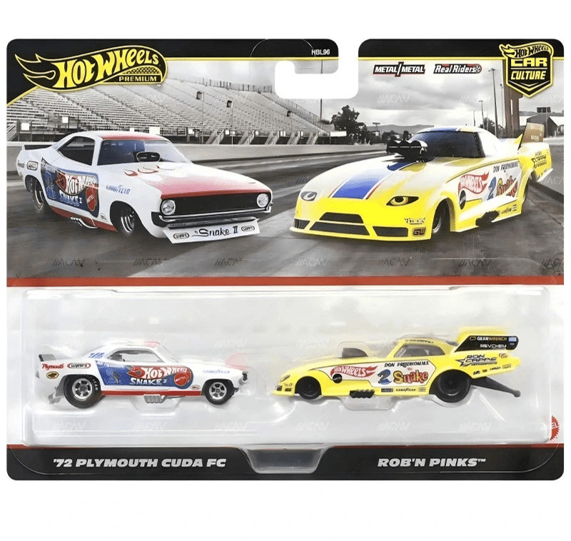 Hot Wheels Premium Premium 2-Pack ’72 Plymouth Cuda Fc/Rob N’ Pinks NEW