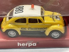 Herpa 1:87 VW Bug Kafer Yellow ADAC Strassenwacht diecast, NIB, RARE