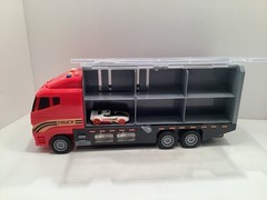 14″ SEMI car hauler TRUCK 6 wheels HOLDS 12 CARS, Lights And Sound.
