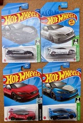 HOT WHEELS Nissan Leaf NISMO RC 02 Kroger Exc Black, Gray, Blue, Red-Lot Of 4