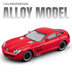 1:24 Mercedes-Benz SLR Supercar Alloy Diecast Car Model Sound Light Collectibles