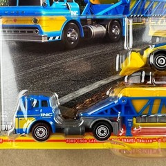 2024 Matchbox Convoys Ford C900 Cabover & Gravel Trailer Backhoe 1:64 Diecast