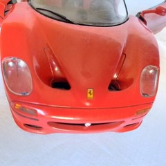 RARE VINTAGE FERRARI F50 BURAGO CLASSIC 1995 DIECAST RED 1/18 SCALE MODEL CAR.