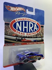 🏁🏁Hot Wheels ’74 Chevy Vega Pro Stock Car Blue w/Flames 2011🏁🏁