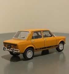 Fiat 128 Diecast Car 1:43 Salvat Metal Orange 1971 New Without Box