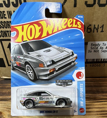 Hot Wheels 1985 Honda CR-X Zamac HW J-Imports 1:64 Diecast 2021 Silver