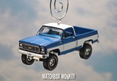 Lifted 1978 Chevy Silverado Pickup Truck Squarebody Christmas Ornament K-10 4×4