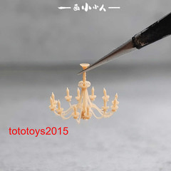 1/72 1/87 1/64 1/43 indoor crystal chandelier Scene Minatures Figures Doll Model