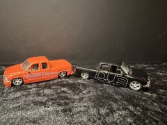 LOOSE Jada DUB City 2000 Chevy Silverado Black/Orange Diecast 1:64 Loose Lot