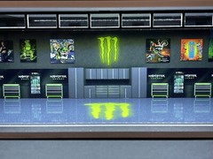 Monster Hot WheelZ Theme 1:64 Model Garage Diorama LED Lighting! FAST SHIP