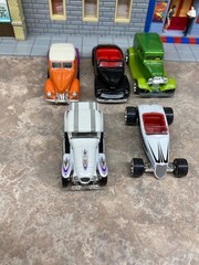 5 Hotwheels Real Riders Ford Street Rods