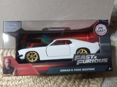 FAST AND FURIOUS ROMAN’S FORD MUSTANG WHITE DIECAST 1:32 SCALE JADA TOYS RARE