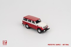 TOYOTA LAND CRUISER FJ55 RED & WHITE 1/64 DIECAST CAR BY DCM MODELS