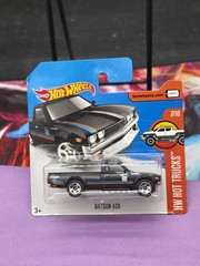 Hot Wheels 2017 Datsun 620 Truck Black HW Hot Trucks #7/10 (Lot of 1) *NEW*
