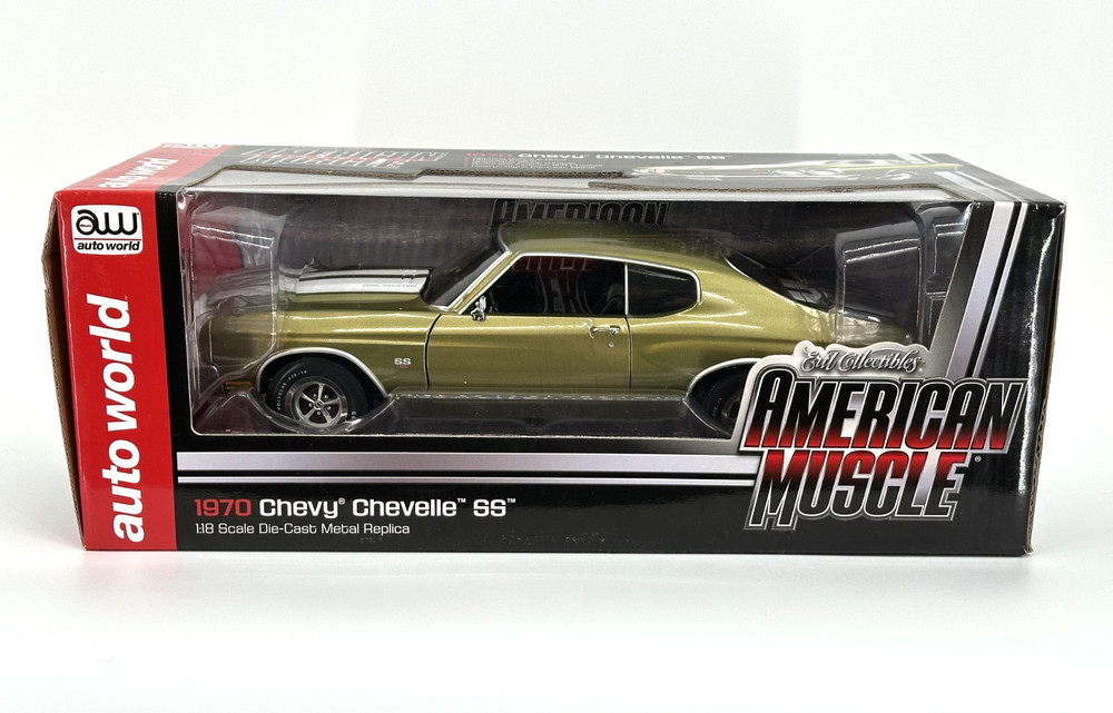 AW Auto World American Muscle 1970 Chevy Chevelle SS White Stripe VHTF 1:18