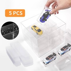 50pcs Model Car Display Box PVC Storage Case for Hot Wheels & Tomica 1/64 Scale