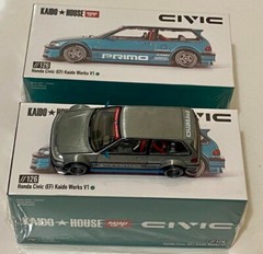 CHASE & NORMAL CAR Kaido House Mini GT Honda Civic (EF) Kaido Works Blue KHMG126