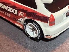 1/64 Custom Hot Wheels 1999 HONDA CIVIC TYPE R (EK9) w/real riders TENZO Custom
