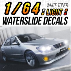 1/64 Scale ’98 Toyota Altezza Head Tail Light WaterSlide Decals for Hot Wheels