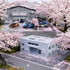 1/64 Garage Diorama Display Case with LED Scene Parking Lot Model Building US