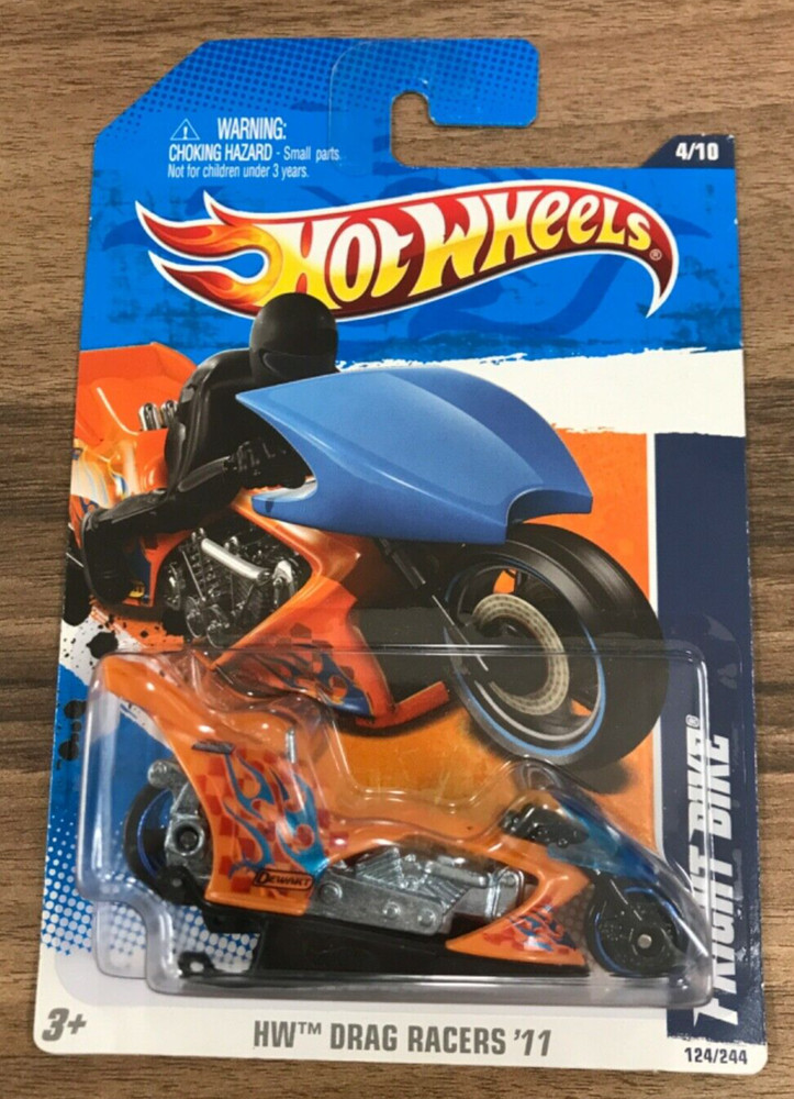 Hot Wheels Fright Bike #124 HW ‘11 Drag Racers 4/10 Orange VHTF!