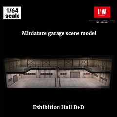 Diorama 1/64 Big Garage Model LED Lighting Parking Lot Model Display Case Toy US