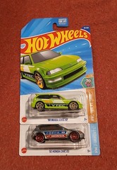 Hot Wheels 1992 Honda Civic EG Zamac /1990 Honda Civic EF Lot 2