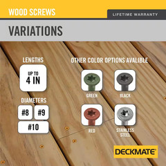 2-Pack #10 X 3-1/2 In. Tan Star Drive Flat-Head Wood Deck Screw (10 Lb / 560-Pie