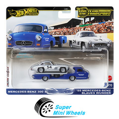 Hot Wheels Team Transport ’55 Mercedes-Benz Blaues Wunder & Mercedes-Benz 300 SL