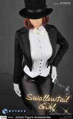 ZY5031 1/6 Female Black & White Tuxedo Set Model For 12″ Action Figure Body