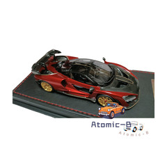 DEF 1:43 McLaren Senna GTR Metal Red Carbon Fiber Supercar Model