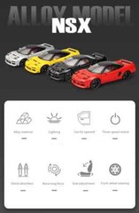 1:32 JDM Honda Acura NSX NA1 Alloy Car Model Diecast Toy Vehicle Sound Light