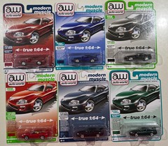 NEW 2022 AUTOWORLD 1997 TOYOTA SUPRA GREEN, BLUE & RED LOT OF 6