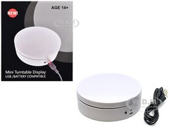 MINI TURNTABLE ROTATING DISPLAY STAND 4.75″ WHITE FOR 1/64 SCALE MODELS E12-WH