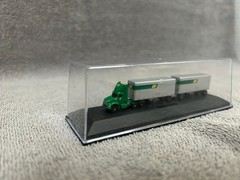 ABF 1/256 scale Diecast Truck with Double-Pup Trailers in Clear Protective Case
