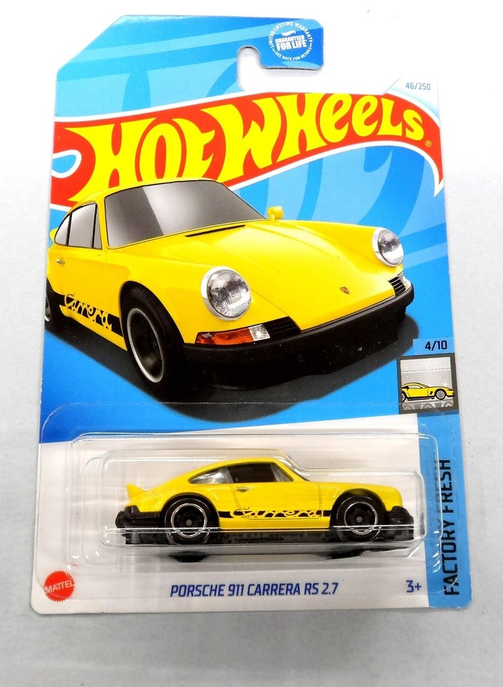 HOT WHEELS PORSCHE 911 CARRERA 2.7 YELLOW COLOR VARIATION