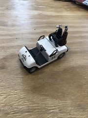 KiNSFUN Golf Cart Die Cast Model Pullback Action Toy 4.5″ Roof Broken Off