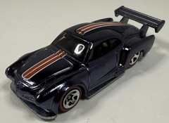 Hot Wheels VW Karmann Ghia 1:64 Blue Diecast Rear Wing White Orange Stripes