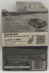 Hot Wheels 61 Impala 2012 New Models