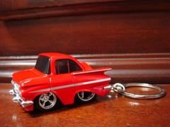 * NEW CLASSIC * CUSTOM MADE 1959 59 CHEVROLET IMPALA RED KEYCHAIN