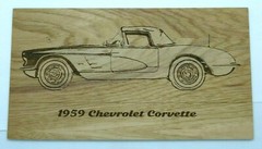 1959 Corvette Wood Engraved Plaque,Wall Art,Car Art,Wall Hanging,Display