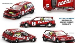 Kaido House x Mini GT Honda Civic EF Red Kanjo 1/64 Diecast Collectible Model