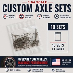 WATANABE STYLE (N) 10mm 1:64 Custom Wheel Sets Rubber Tires Diecast Swaps