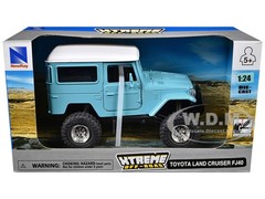 TOYOTA LAND CRUISER FJ40 OFF ROAD LIGHT BLUE 1/24 DIECAST CAR BY NEW RAY 71526