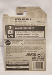Hot Wheels HW Green Speed 1/10 Tesla Model Y Gray With Black Rims