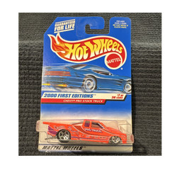 Hot Wheels 2000 First Editions Chevy Pro Stock Truck 1:64 Red Diecast