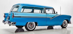 PRE-ORDER! Esval 1956 Ford Parklane Station Wagon 2 Tone Blue 1/43