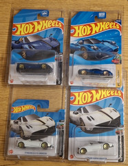 Hot Wheels Lot of 4 Pagani Utopia Huayra HKK08 HKH37 JBB38 Short Card